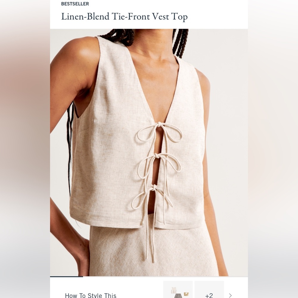 Linen blend toe front top never worn!